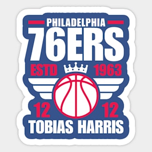 Philadelphia 76ERS Harris 12 Basketball Retro Sticker